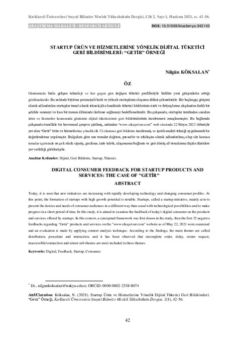 Tüketici Geri Bildirimleri ve İncelemeler