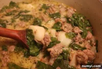 Rustic Sausage, Potato, and Kale Soup