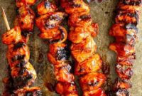 Homemade BBQ Chicken Skewers