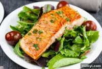 Pan-Seared Salmon Salad with Zesty Lemon-Dijon Vinaigrette