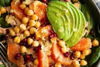 Superfood Salmon Avocado Spinach Salad