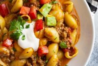 Creamy Cheesy Taco Pasta