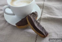 Espresso Biscotti Enrobed in Dark Chocolate