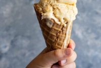 Creamy No Churn Peach Ice Cream