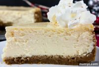 Spiced Eggnog Cheesecake on a Gingersnap Base