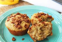 Golden Baked Banana Oat Muffins