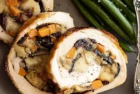 Sweet Potato Stuffed Turkey Roulade
