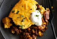 Hearty Cowboy Cornbread Casserole