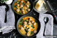 Hearty Italian Meatball and Greens Soup