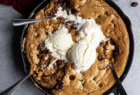 Gooey Chocolate Chip Skillet Bake