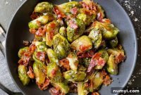 Sticky Sweet Bacon Brussels Sprouts