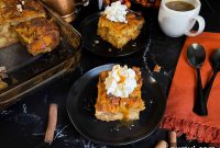 Salted Caramel Swirl Pumpkin Bread Pudding