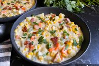 Velvety Potato Corn Chowder with Crispy Bacon