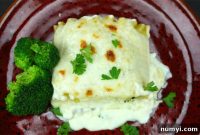 Broccoli Alfredo Lasagna Spirals
