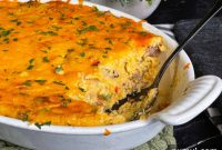 Cheesy Sausage Grits Bake
