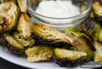 Golden Roasted Brussels Sprouts with Zesty Aioli