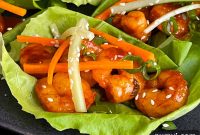 Korean Gochujang Shrimp Lettuce Wraps