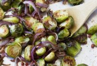 Oven-Roasted Brussels Sprouts with Ham & Caramelized Onions