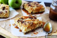 Harvest Apple Caramel Cheesecake Squares