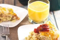 Overnight Slow Cooker Sausage and Potato Bake