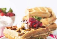 Chocolate-Kissed Strawberry Waffles