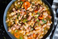 Homemade Slow Cooker Ham and Bean Soup