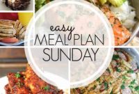 Easy Meal Plan Sunday Week 96