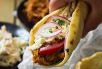 Smoky BBQ Pulled Pork Gyro Sandwiches