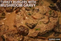 Hearty Turkey Burgers Smothered in Umami Mushroom Gravy