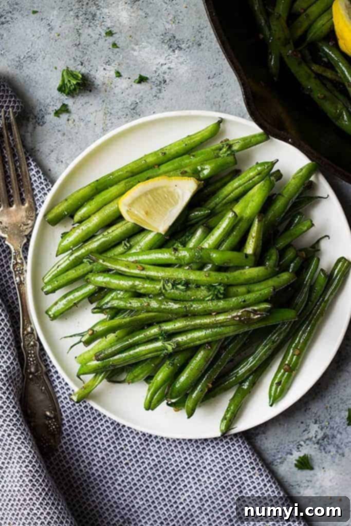 These Skillet Garlic Green Beans are a quick and easy side dish. They go great with many meals plus, they are healthy!