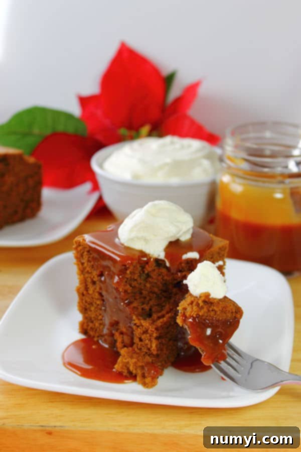 Deliciously moist old-fashioned gingerbread cake, perfect for holiday gatherings.