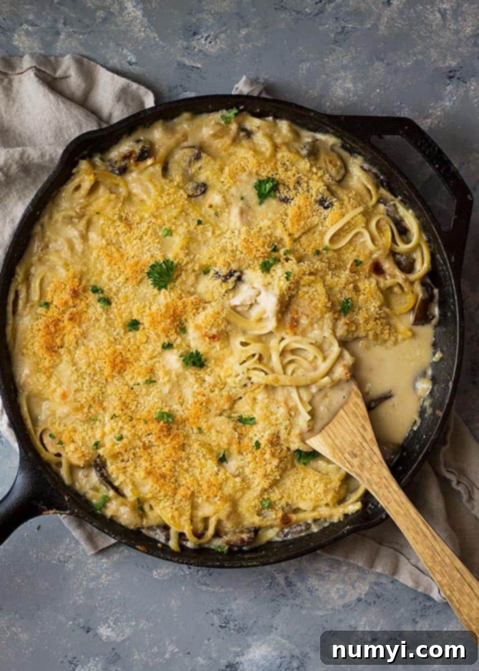 This Turkey Tetrazzini is a great way to use leftover turkey or chicken! It's creamy, cheesy and oh so comforting!!