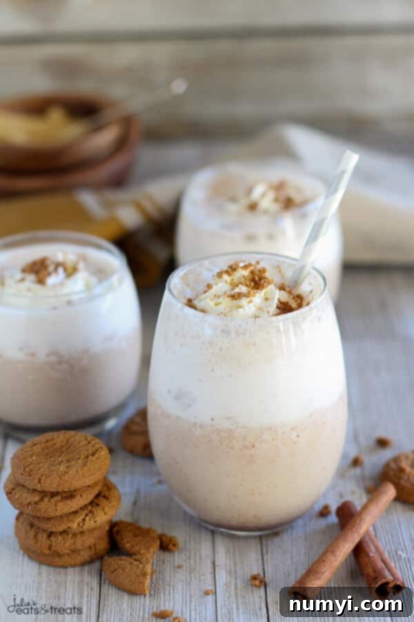 Gingerbread Smoothie ~ Healthy Gingerbread Smoothie Loaded with Classic Gingerbread Flavor. A Quick and Easy Breakfast, Snack, or Dessert for the Holiday Season. 