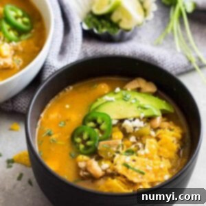 This easy 30 minute white chicken chili is a great way to use leftover rotisserie chicken. It's hearty and delicious, and perfect for any night of the week.