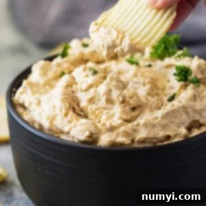 This homemade french onion dip is easy to make and tastes way better than any store bought stuff!