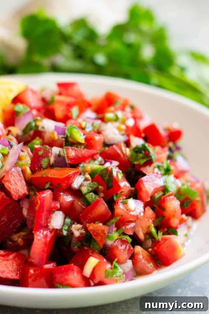 How to make Homemade Pico de Gallo - a fresh and chunky salsa made with just a handful of ingredients.