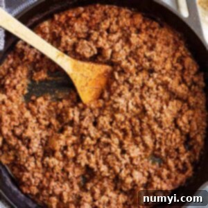 Homemade Ground Beef Taco Meat -a great taco meat recipe that can be made with beef, turkey, or ground chicken. Quick and easy and perfect for tacos, burritos, or nachos!