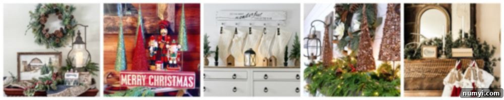 Christmas mantel decorations banner