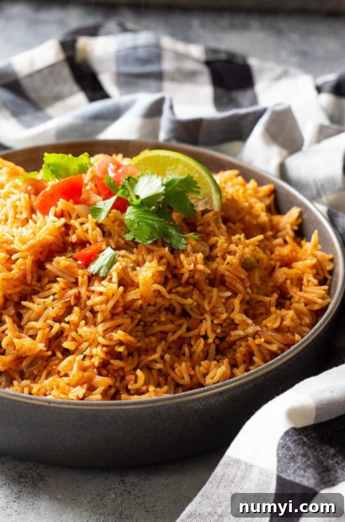 Easy Spanish Rice is the perfect side dish for all you Mexican inspired meals! Instant pot and stove top instructions included! #spanishrice #mexicanrice