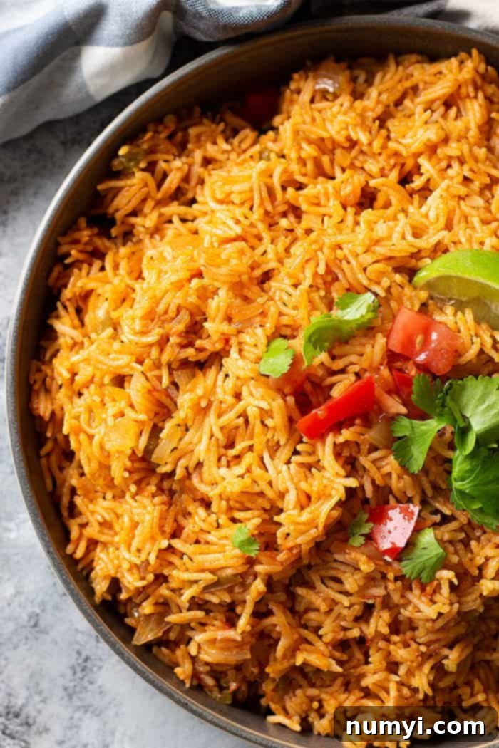 Easy Spanish Rice is the perfect side dish for all you Mexican inspired meals! Instant pot and stove top instructions included! #spanishrice #mexicanrice