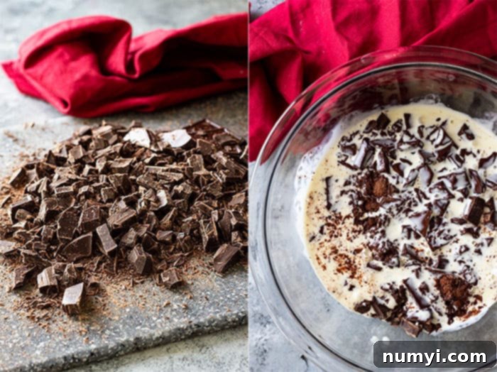 Hands rolling chocolate ganache into truffles, showing the easy process.