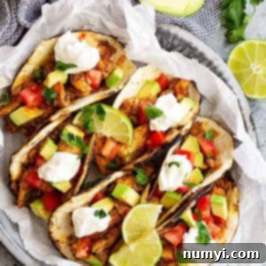 Blazing Chicken Tacos 6 Spicy Chicken Tacos -are a quick and easy weeknight meal! They take less than 30 minutes to make, have clean ingredients, and can please the whole family!