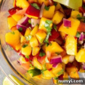 Close up of salsa.
