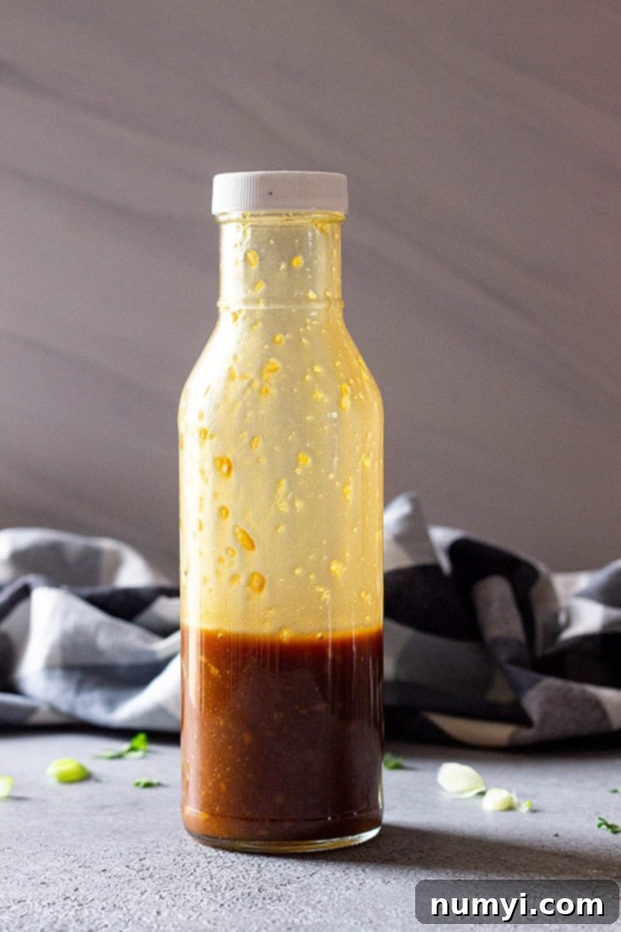 a bottle of dressing
