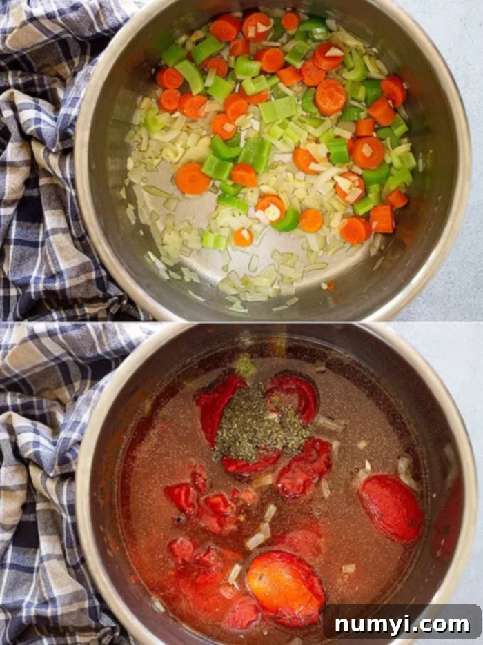 Two pictures showing the cooking process.
