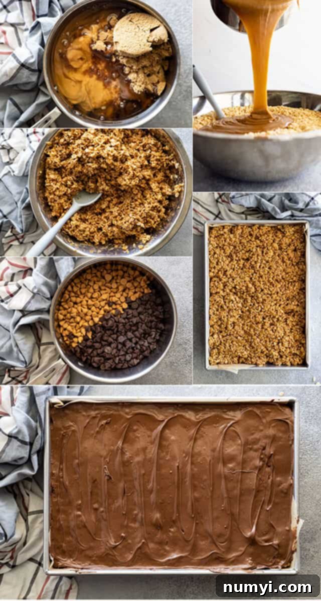 Six pictures showing how to make this scotacharoos recipe