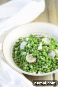 Feta and Pea Salad in a bowl