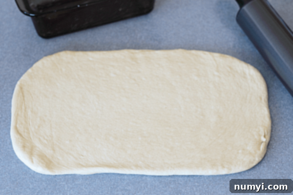 Freshly mixed bread dough in a large bowl, ready for the first rise, showing a soft and slightly sticky texture.