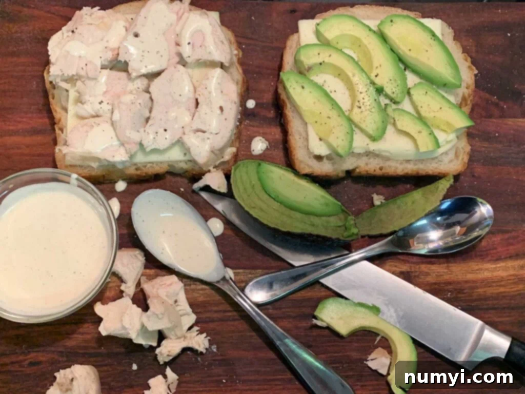 Making a smoked chicken panini