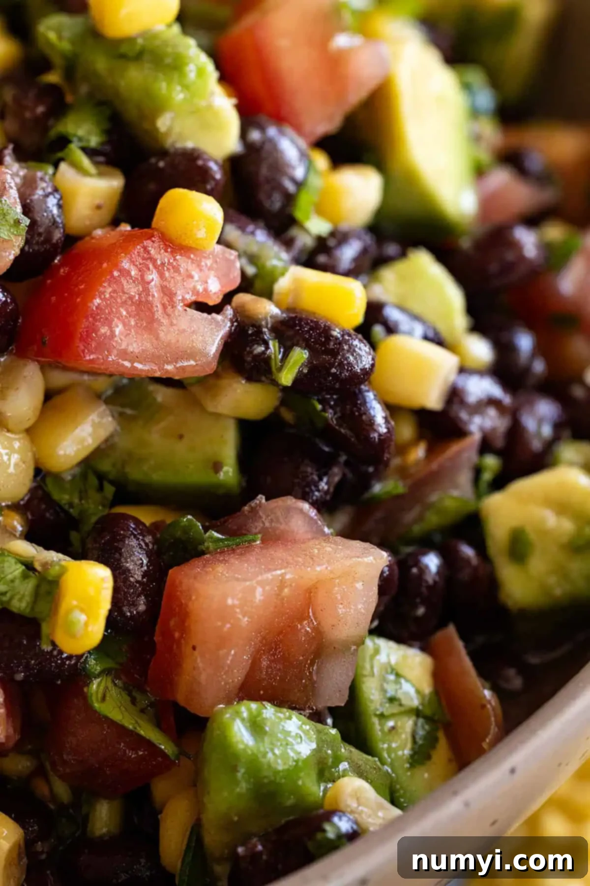 Close up of salsa.